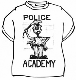 Tričko s vtipným potiskem POLICE ACADEMY